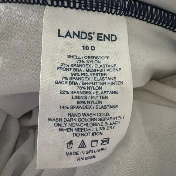 Lands End Floral Tankini Tank Top Swim Womens Size 18D (511) - Picture 7 of 7